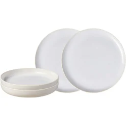 Crafted Cotton 4-Piece Dinner Set