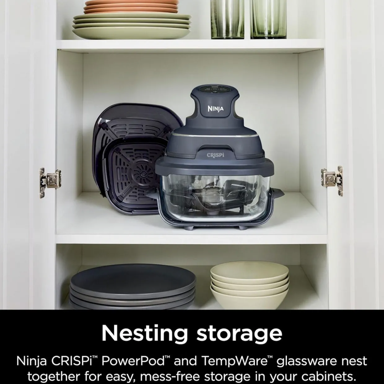 CRISPi 4-in-1 Portable Glass Air Fryer Cyber Space