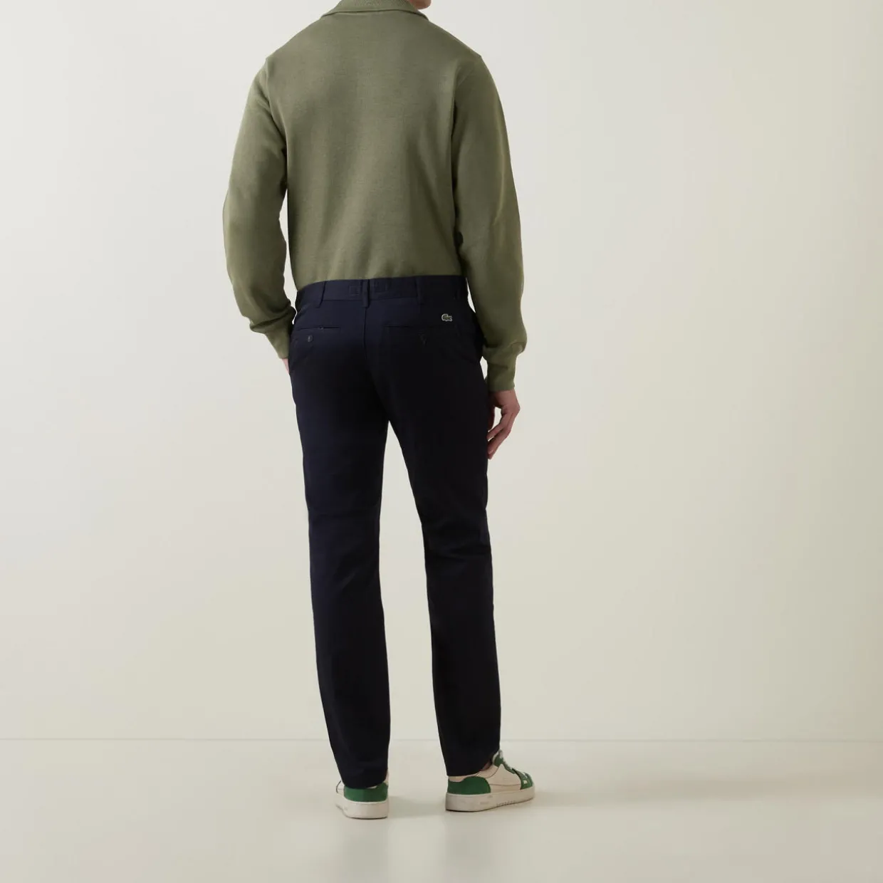 Crocodile Logo Slim Fit Chinos