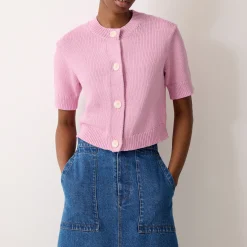 Cropped Knit Cardigan