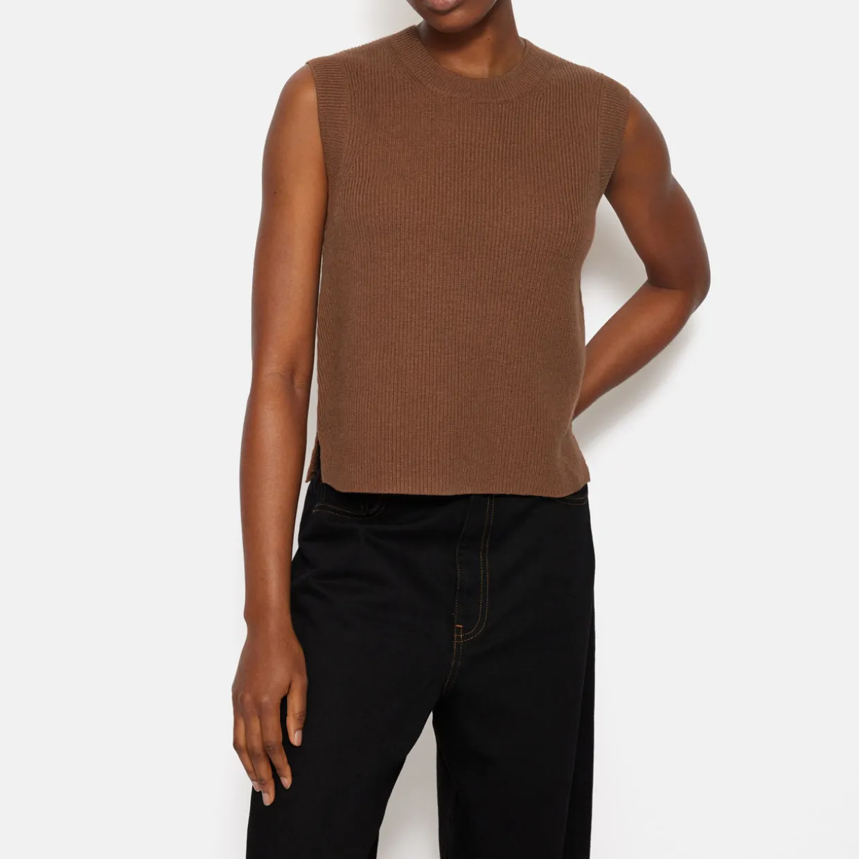 Cropped Knitted Tank Top