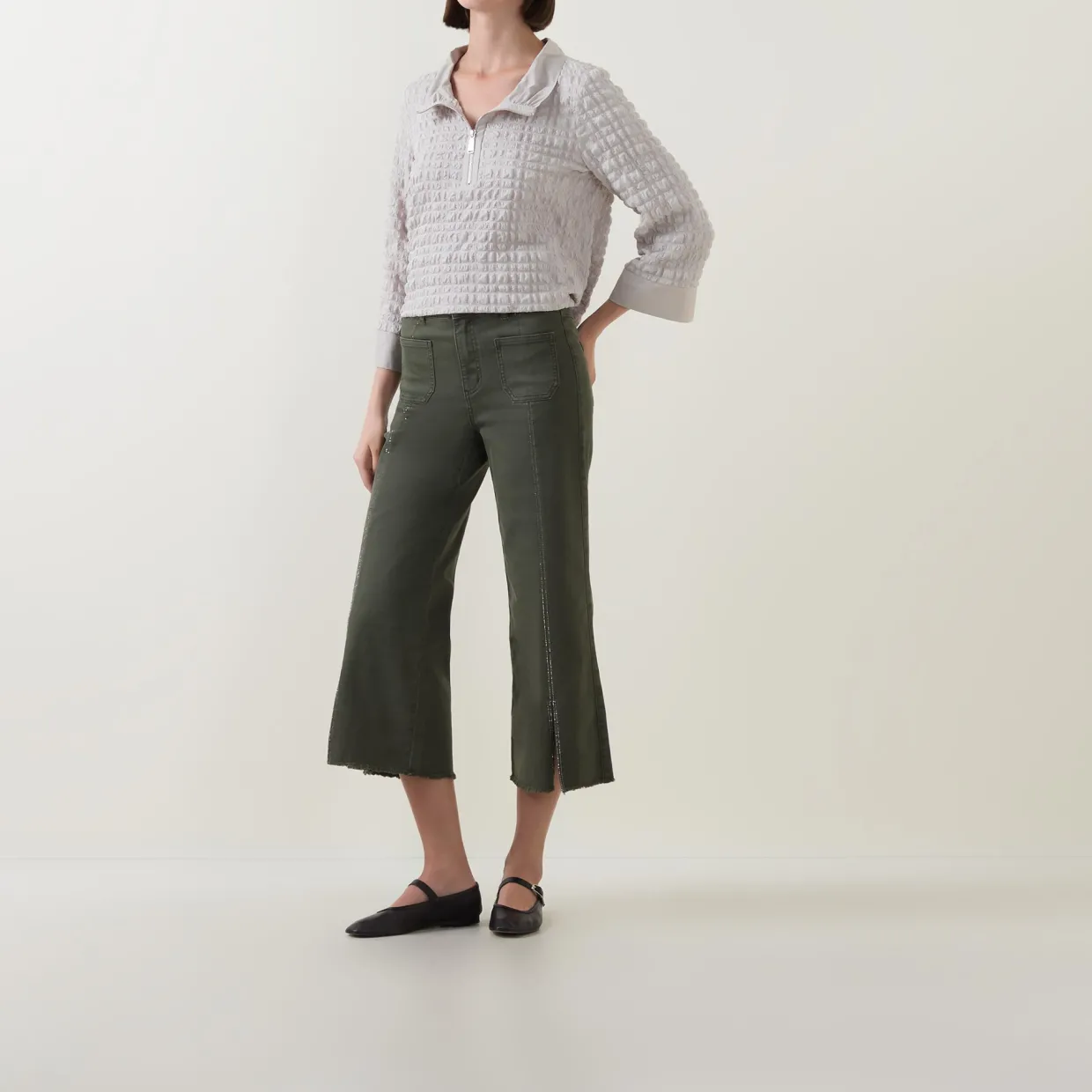 Cropped Wide Leg Jeans