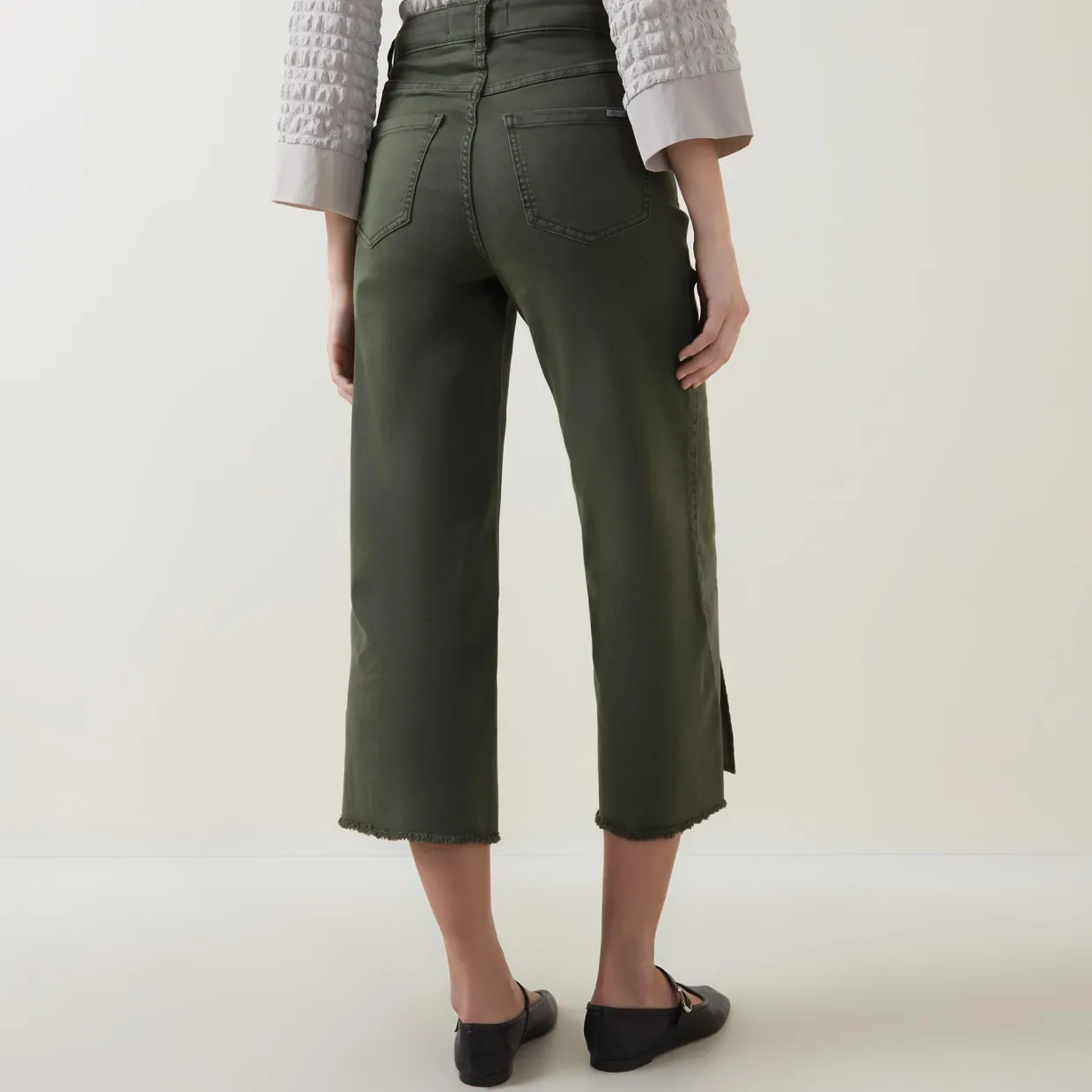 Cropped Wide Leg Jeans