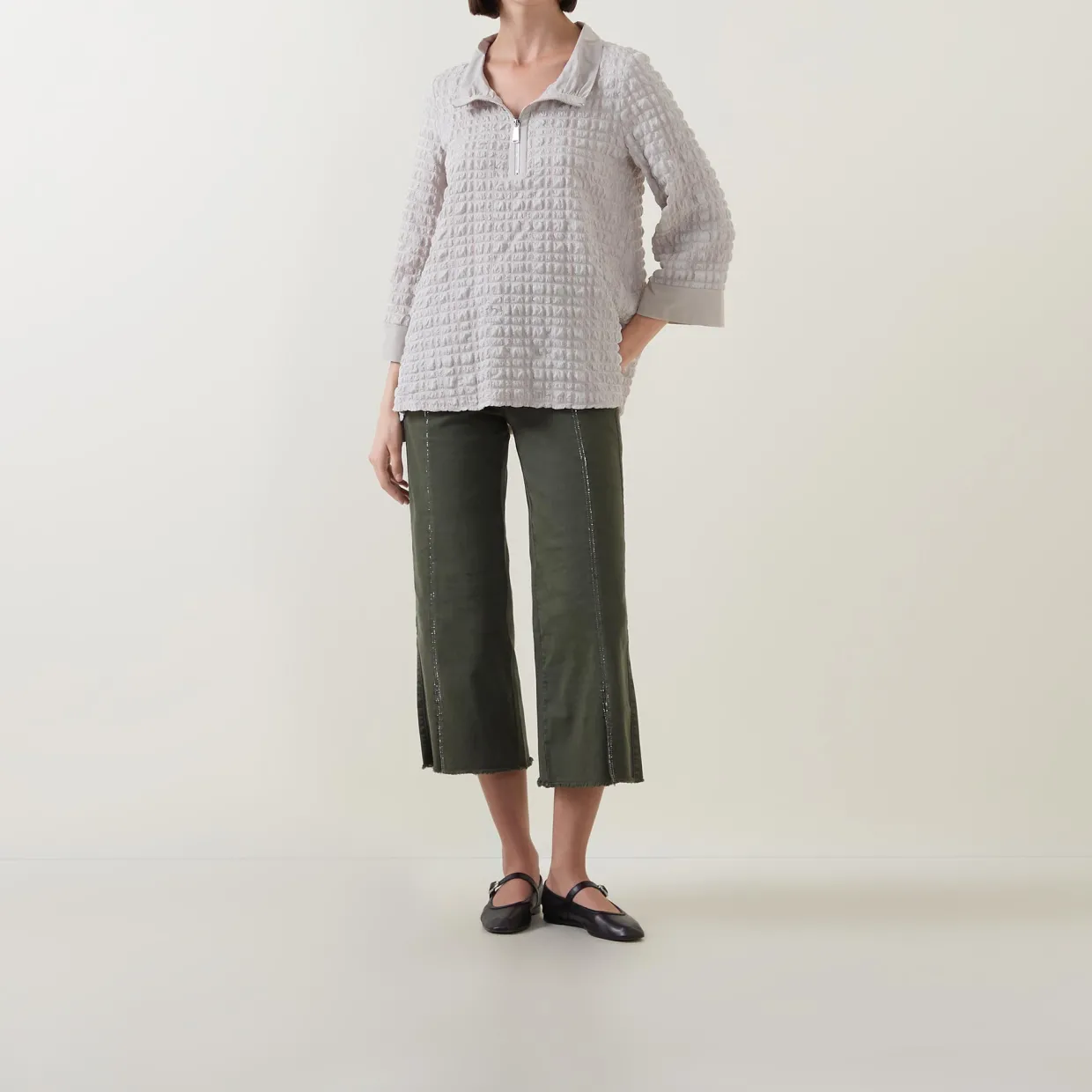 Cropped Wide Leg Jeans