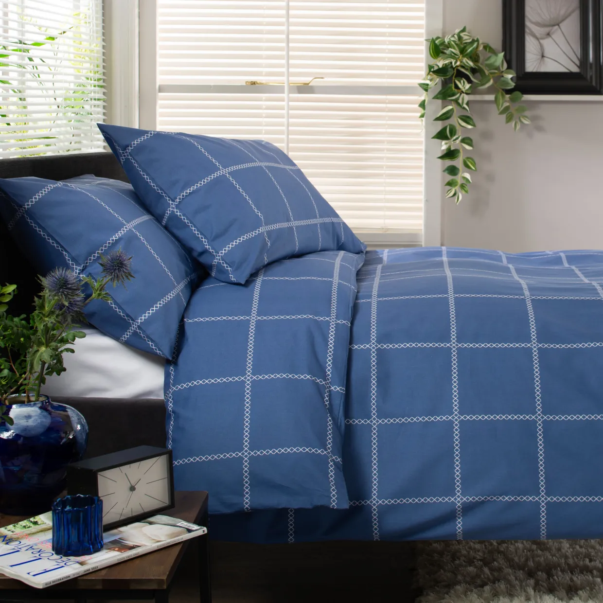 Crossley Heath Duvet Set Blue/White