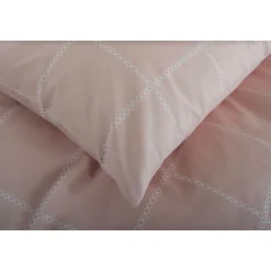 Crossley Heath Duvet Set Rose/White