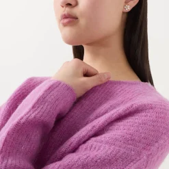 Crystal Embellished Flower Stud Earrings