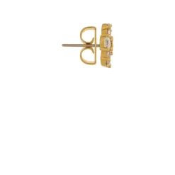 Crystal Embellished Flower Stud Earrings