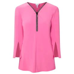 Crystal Embellished Half-Zip Tunic