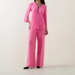Crystal Embellished Half-Zip Tunic