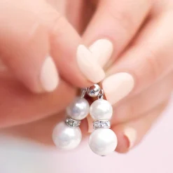 Crystal Pearl Drop Earrings