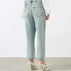 Crystal Stars 90s Cropped Straight Leg Jeans