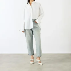 Crystal Stars 90s Cropped Straight Leg Jeans