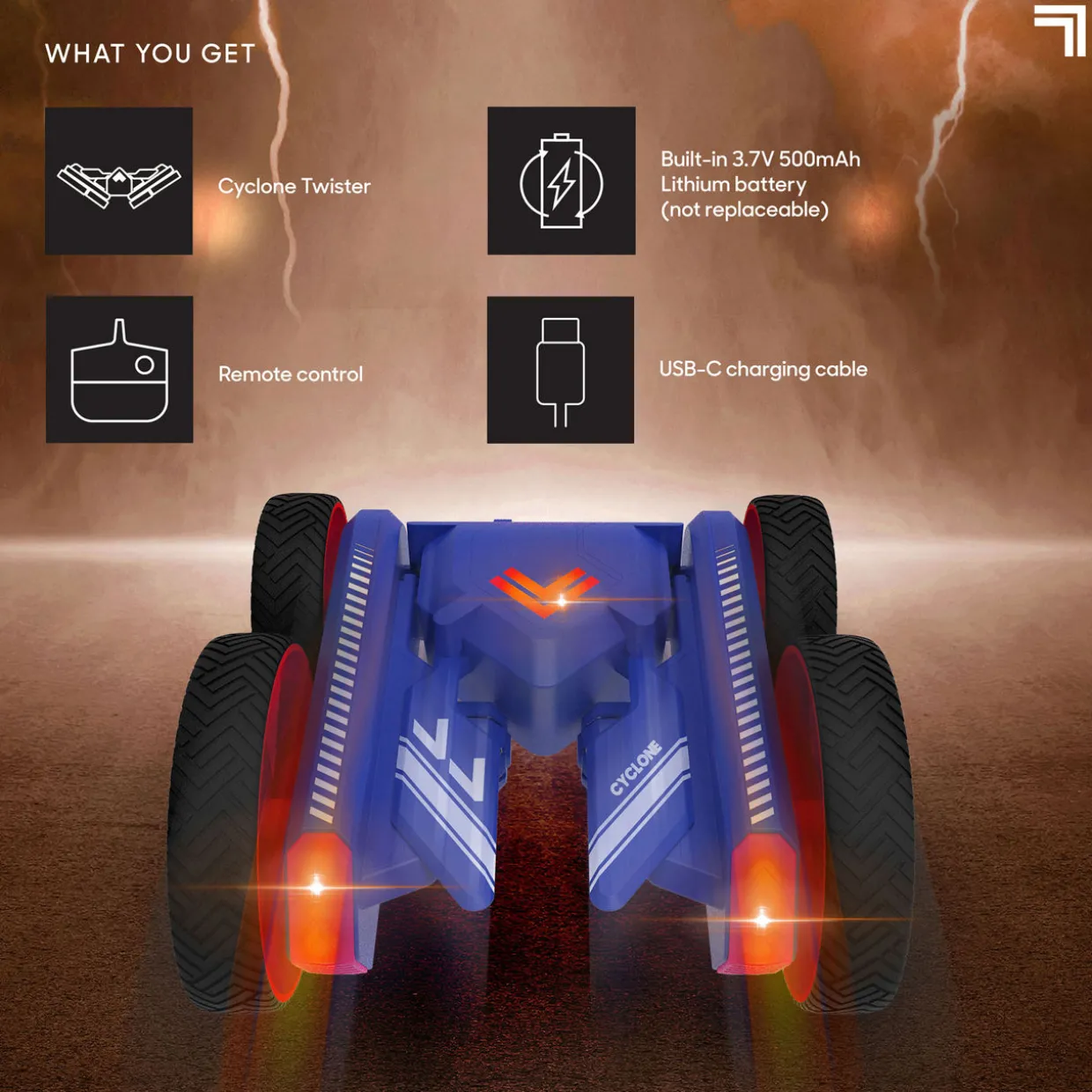 Cyclone Twister Remote Control Stunt Car