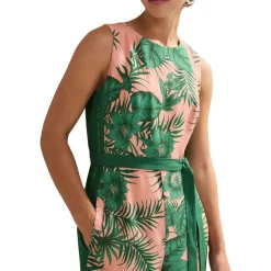 Cyra Palm Tie Detail Jumpsuit