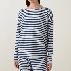 Cyra Stripe Pyjama Top
