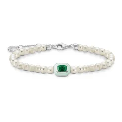 3D Green Stone Pearl Bracelet