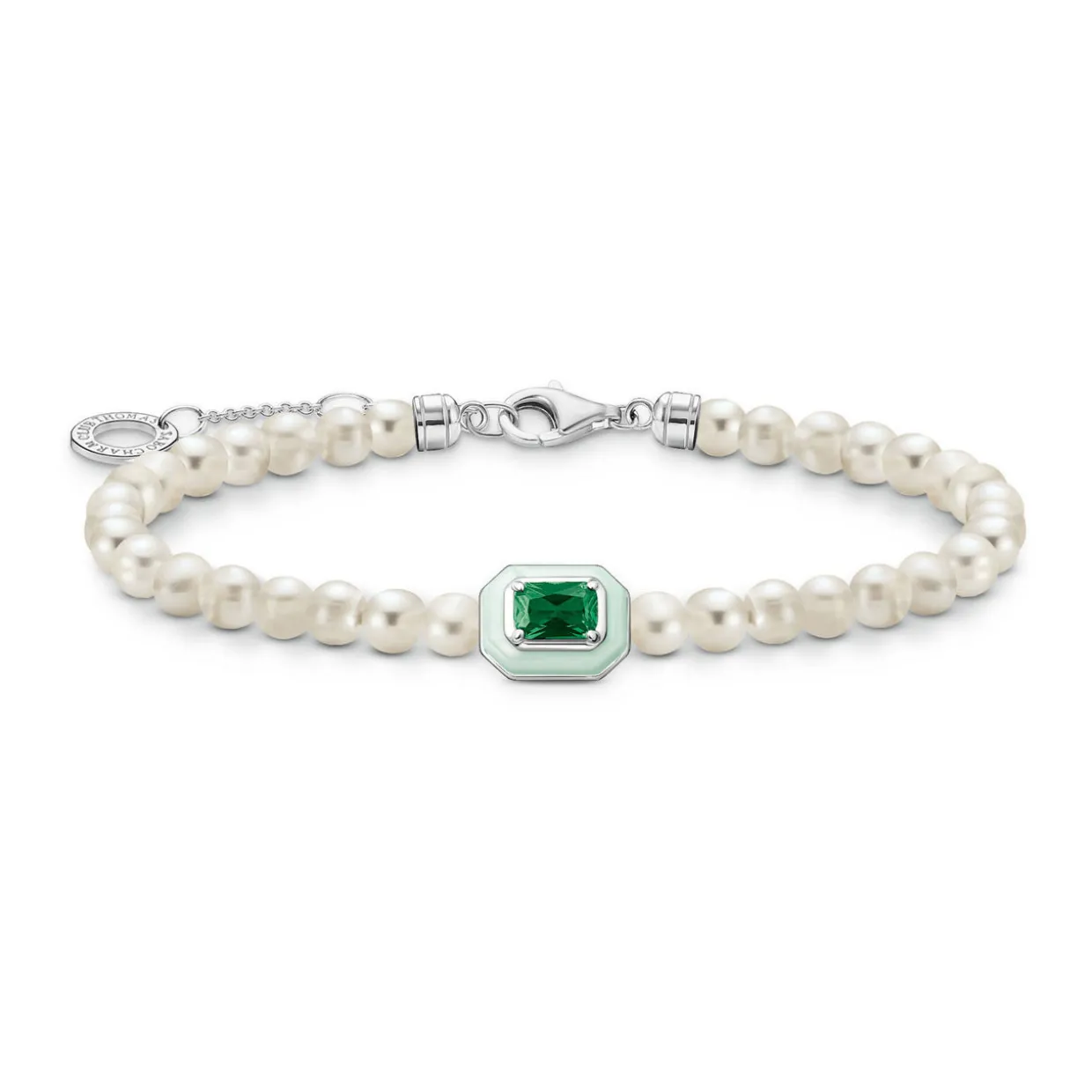 3D Green Stone Pearl Bracelet