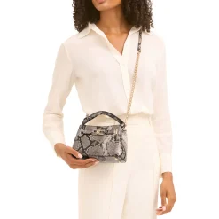 Daniella Mini Snake-Print Tote Bag