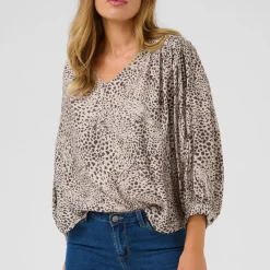 Debra Leopard Blouse