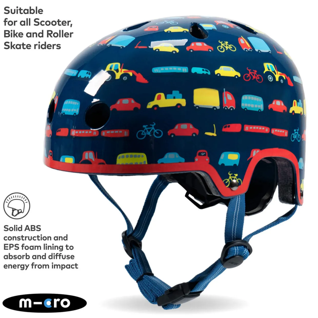 Deluxe Premium Vehicle Print Helmet Medium