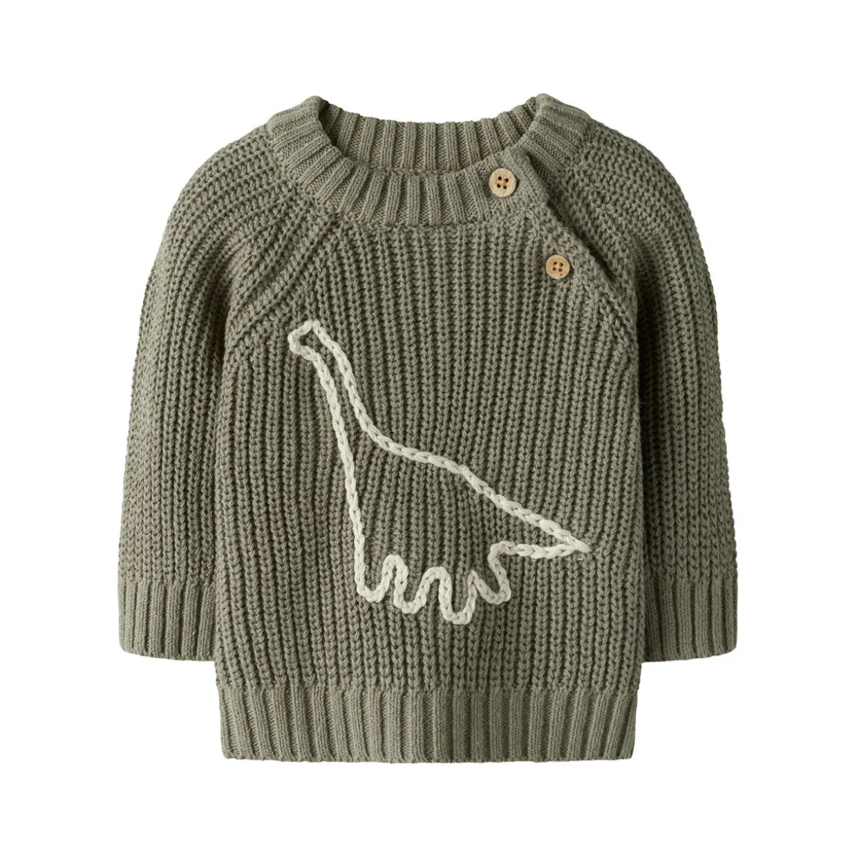 Dinosaur Ribbed Knit Sweater