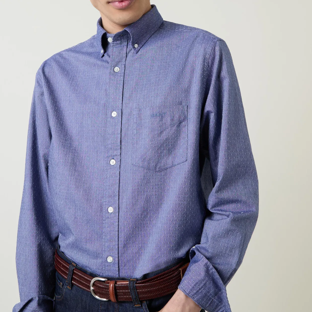 Dobby Dotted Oxford Shirt
