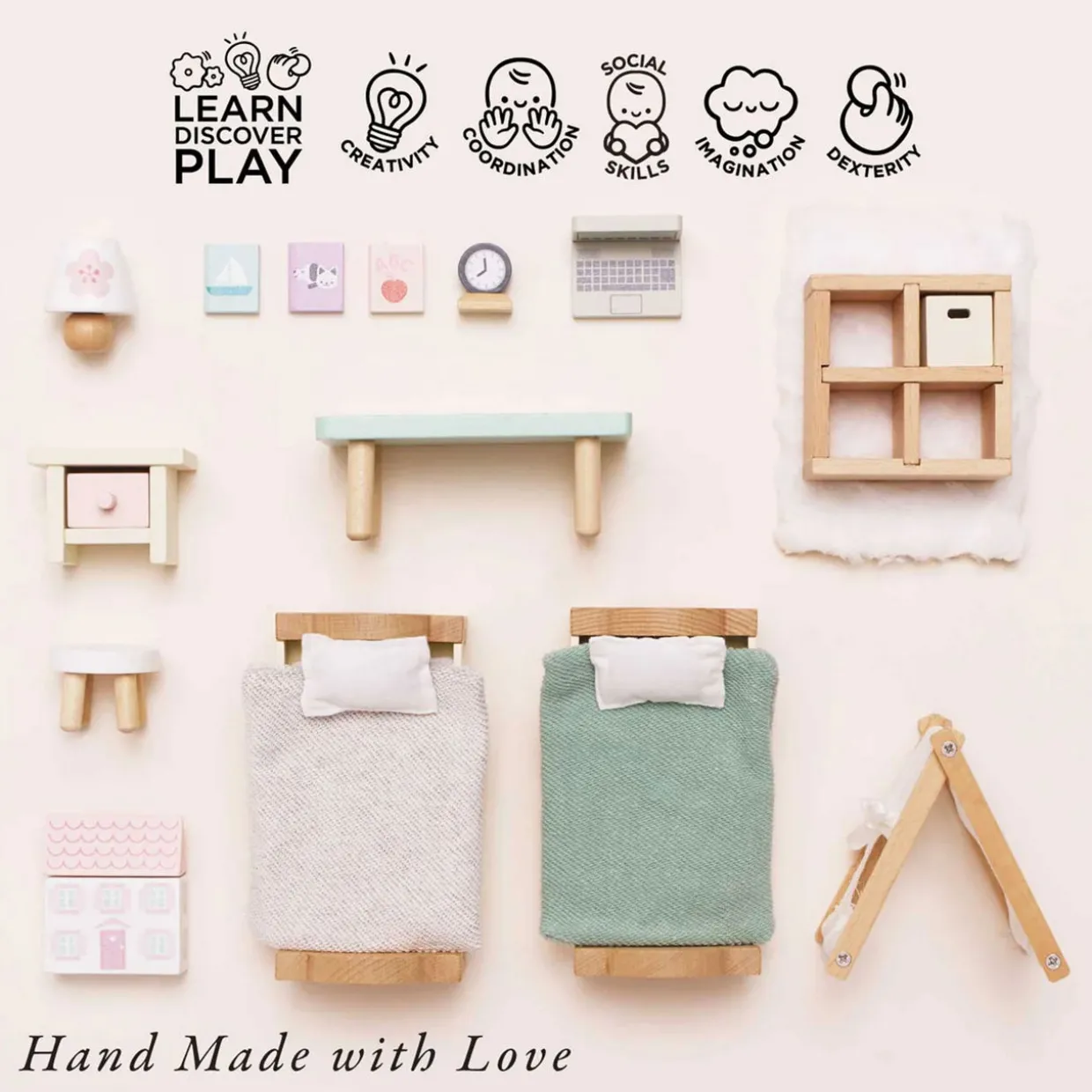 Dolls House Children's Bedroom Furniture Set