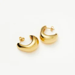 Dome Medium Hoop Earrings
