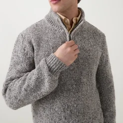 Donegal Fleck Half-Zip Sweater