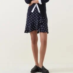 Dot Wrap Mini Skirt
