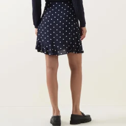 Dot Wrap Mini Skirt