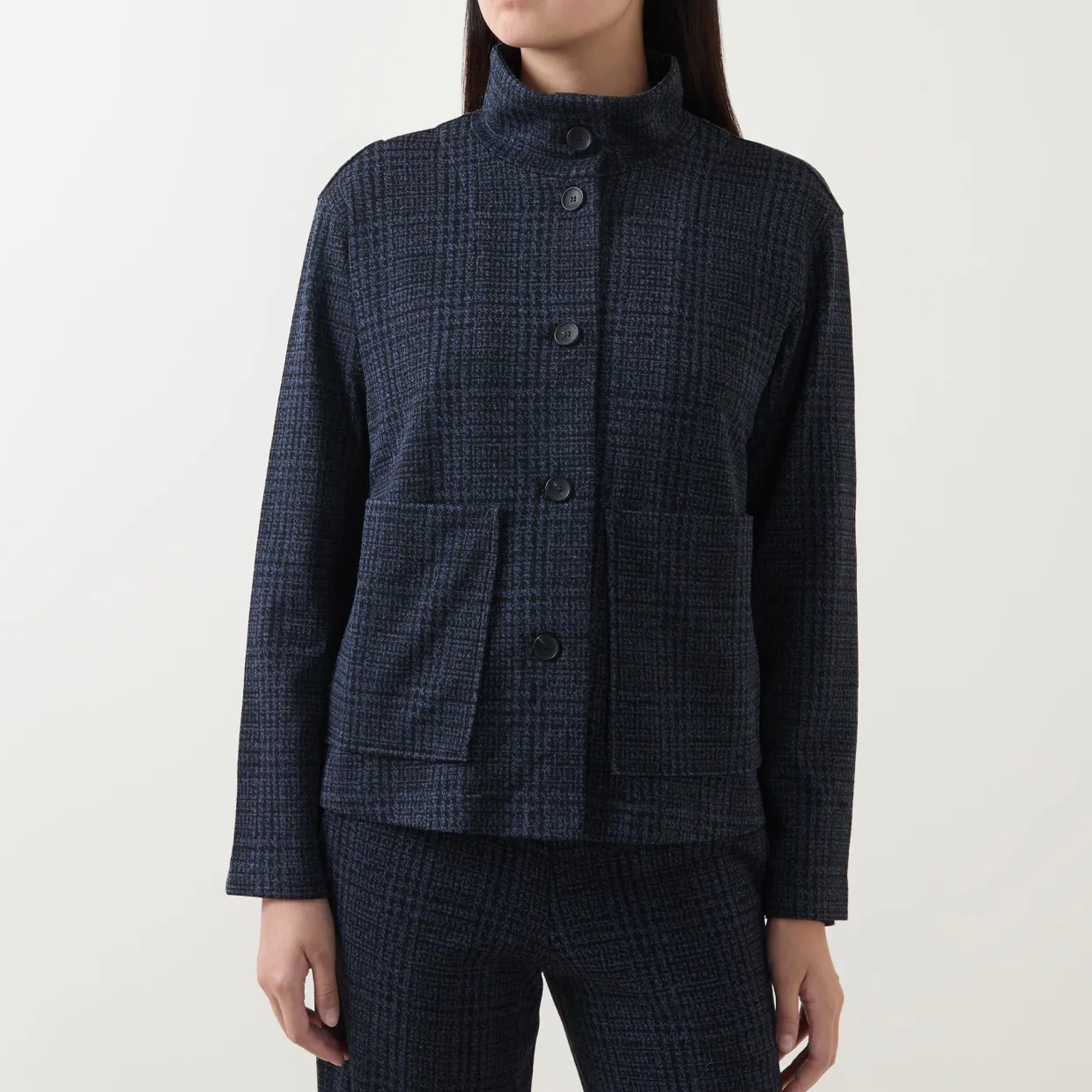 Double Pocket Check Jacket