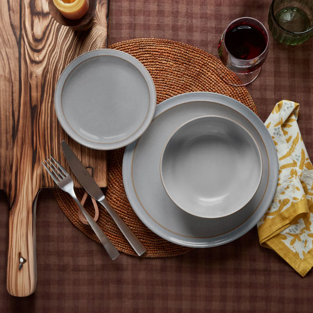 Dove Grey 12-Piece Tableware Set