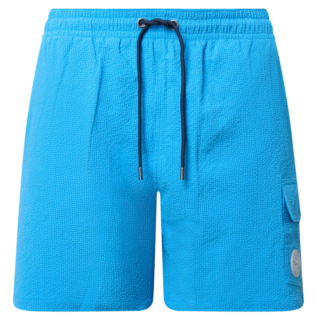Drawstring Seersucker Swim Shorts
