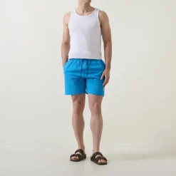 Drawstring Seersucker Swim Shorts