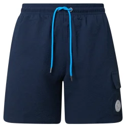 Drawstring Seersucker Swim Shorts