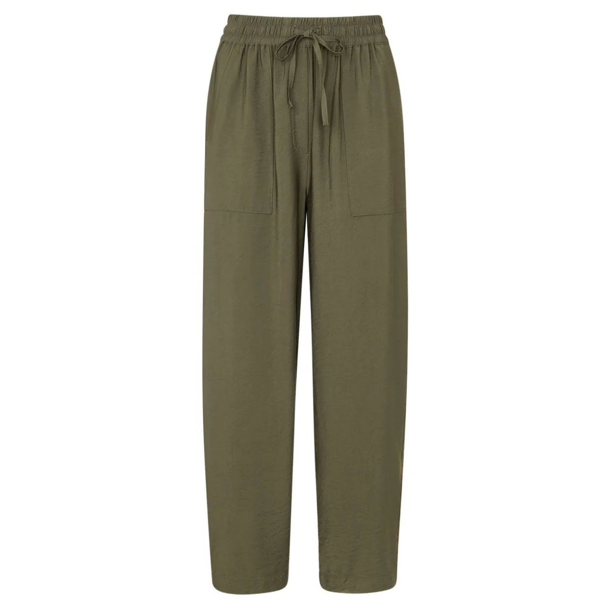 Drawstring Straight Leg Trousers