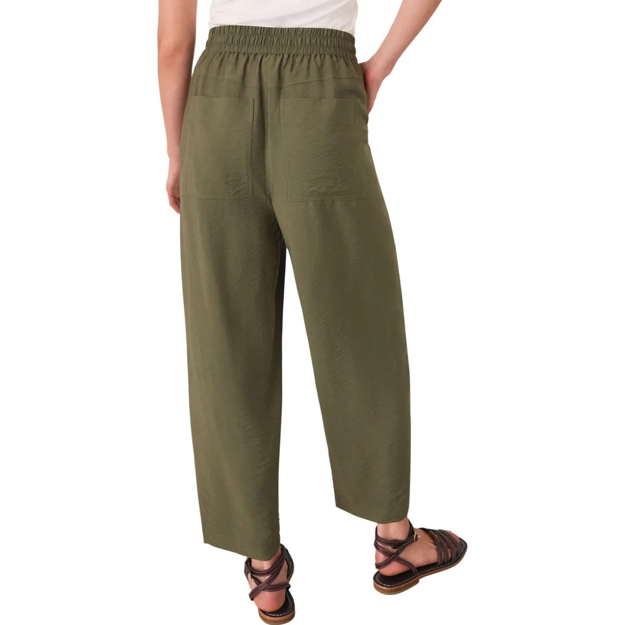 Drawstring Straight Leg Trousers