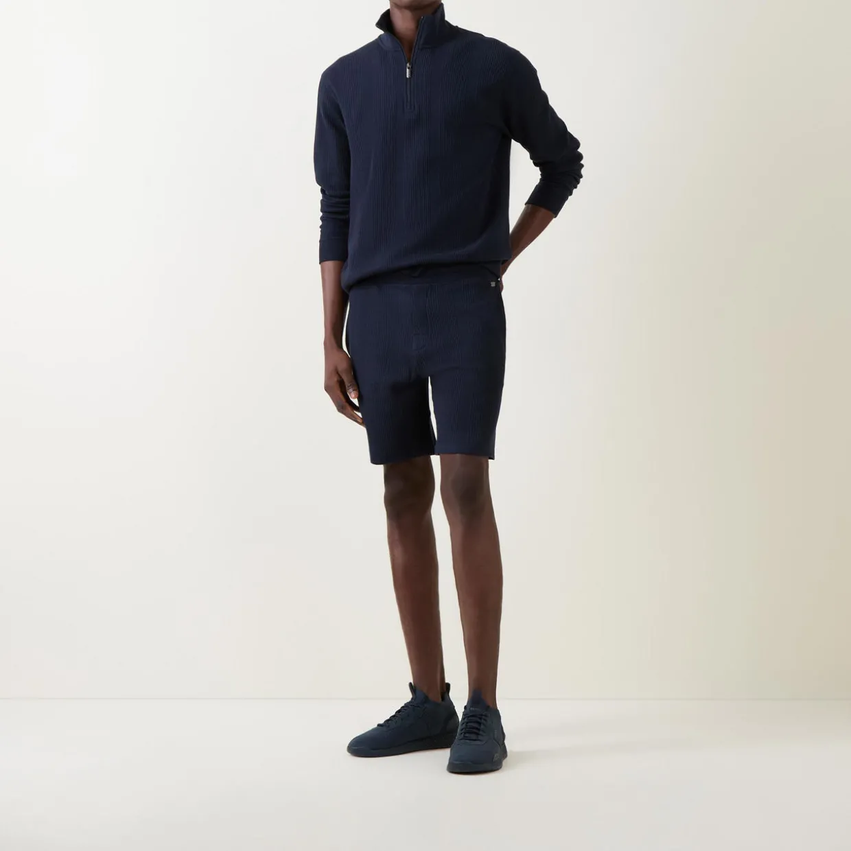 Drawstring Structured Shorts