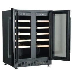 Dual Zone Wine Cooler 40 Bottles Black