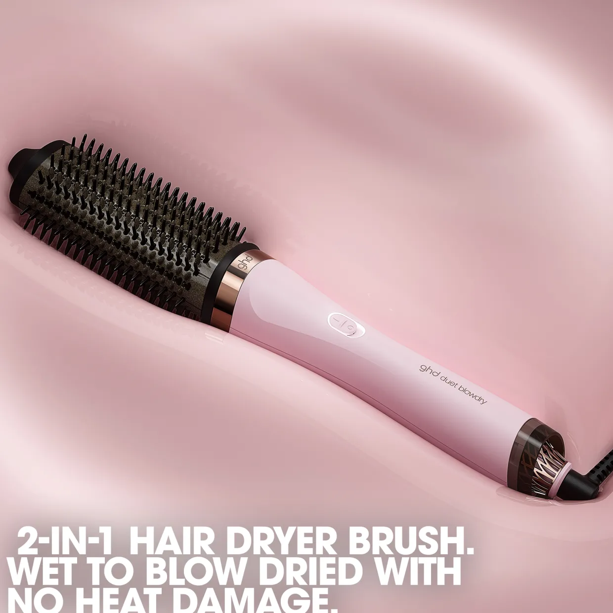 Duet Blowdry Charity Limited Edition Hair Dryer Brush in Pink Sorbet