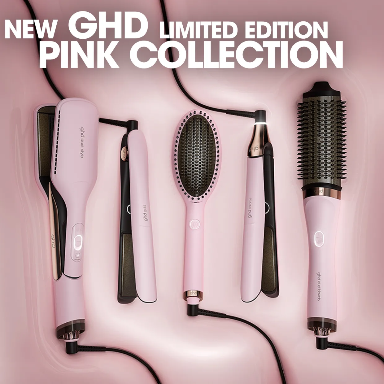 Duet Blowdry Charity Limited Edition Hair Dryer Brush in Pink Sorbet