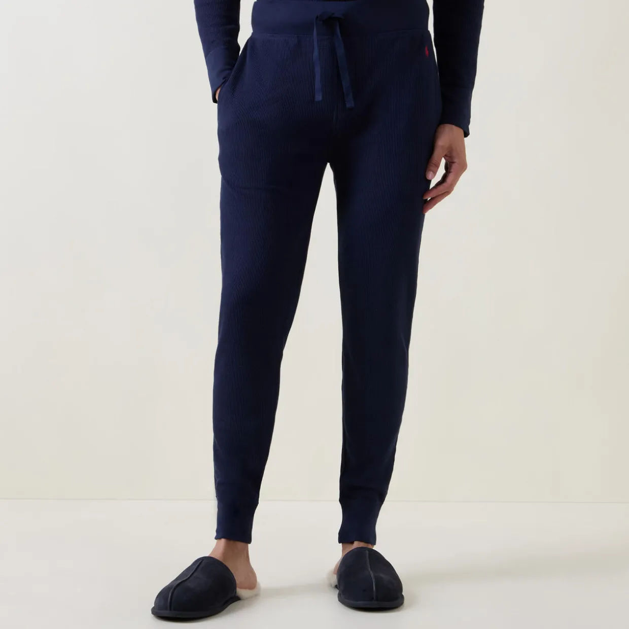 Elasticated Drawstring Waffle Sweatpants