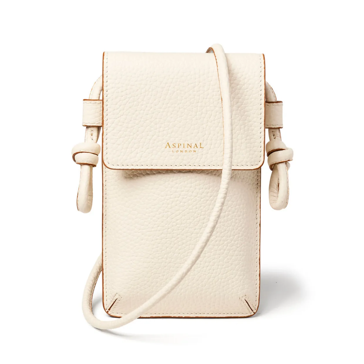 Ella Grained Leather Crossbody Phone Pouch