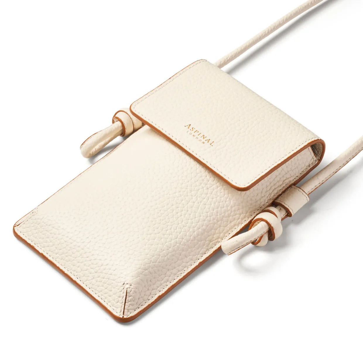 Ella Grained Leather Crossbody Phone Pouch