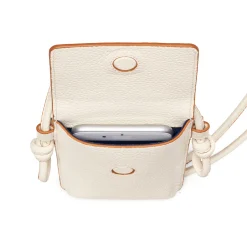 Ella Grained Leather Crossbody Phone Pouch