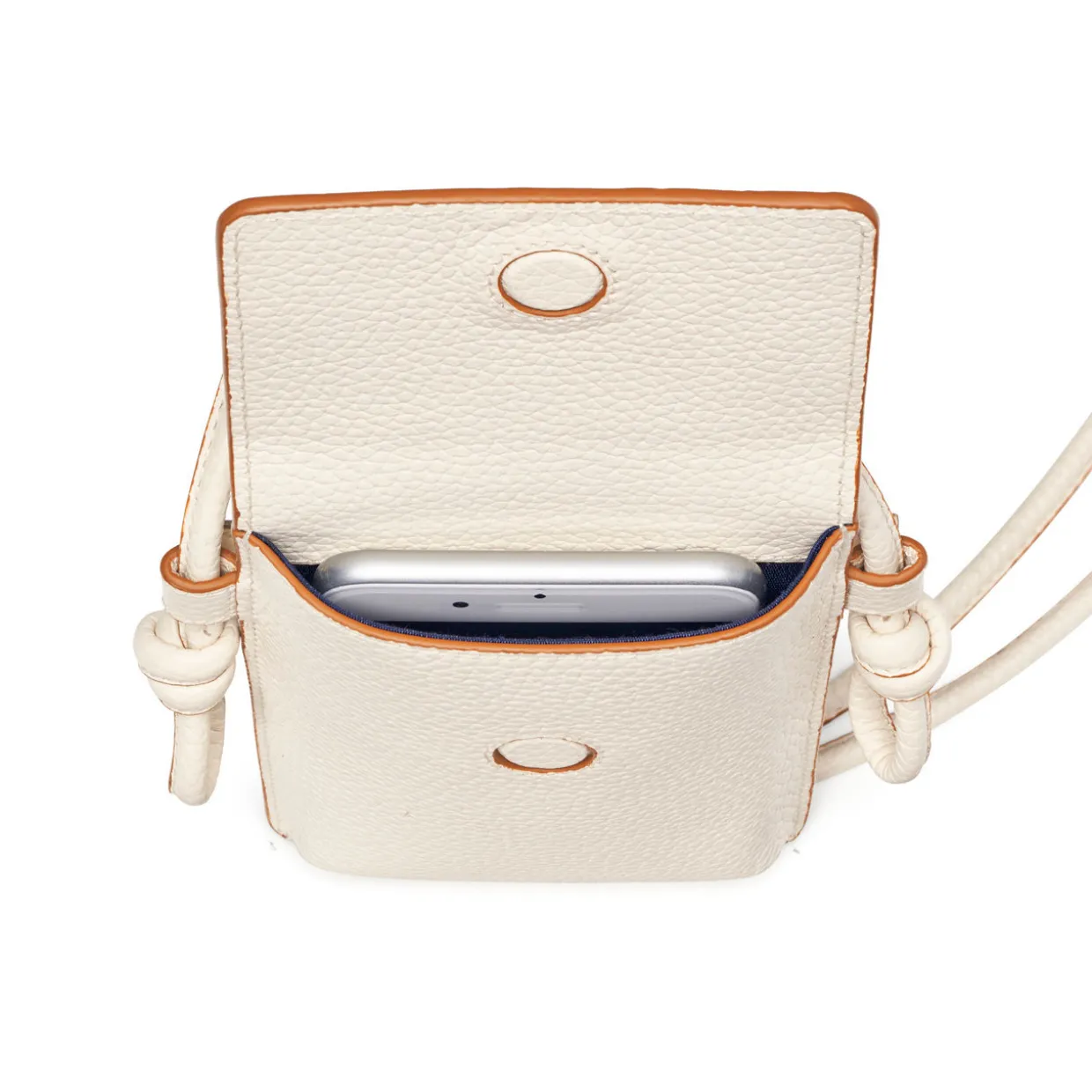 Ella Grained Leather Crossbody Phone Pouch