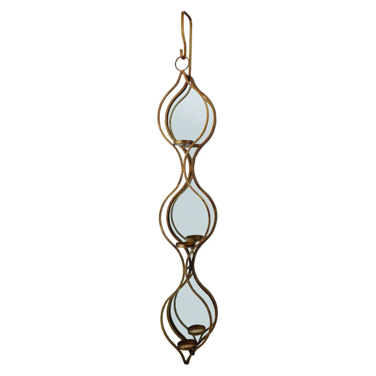 Ellie Mirrored Triple Candle Holder