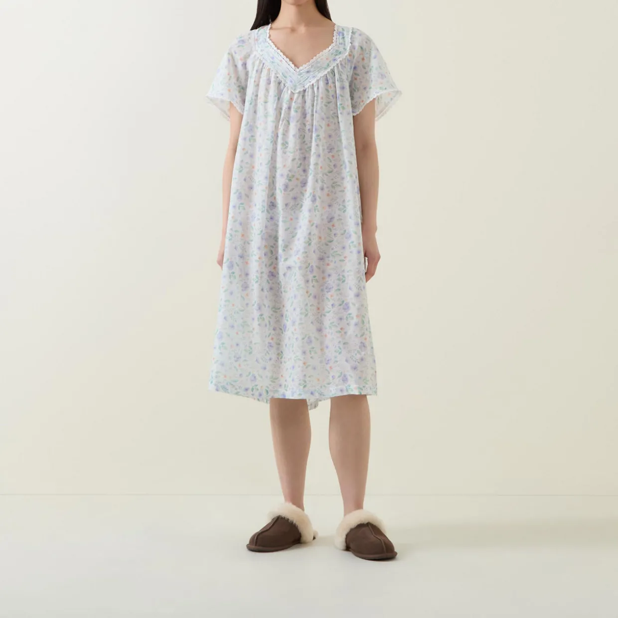 Elma Pansy Print Night Dress
